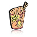 Pins, Pin mit Ramensuppen-Design, Plattiertes Messing