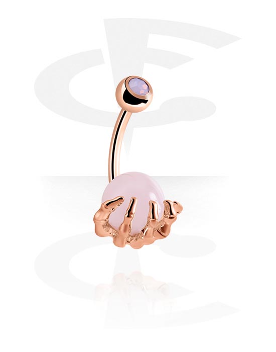 Belly button ring (surgical steel, rose gold, shiny finish) med ...
