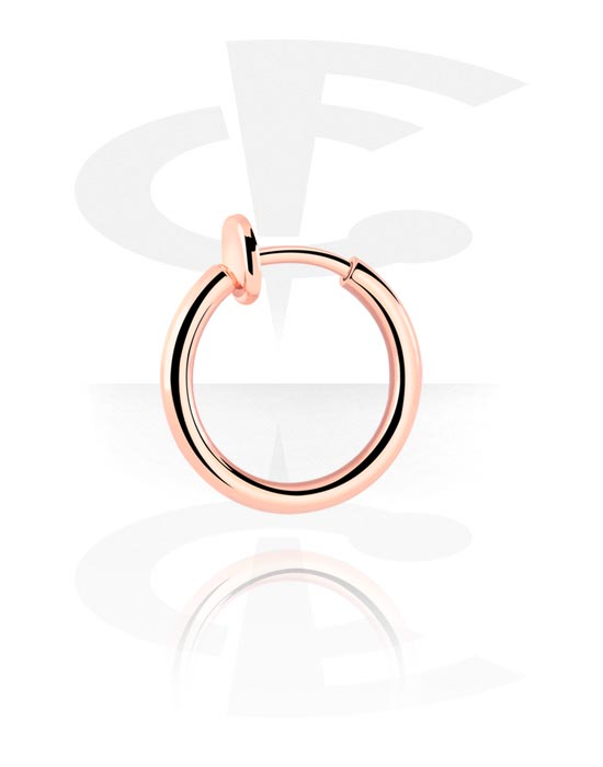 Fake Piercings, Fake Piercing Ring, Rosé-Vergoldetes Messing
