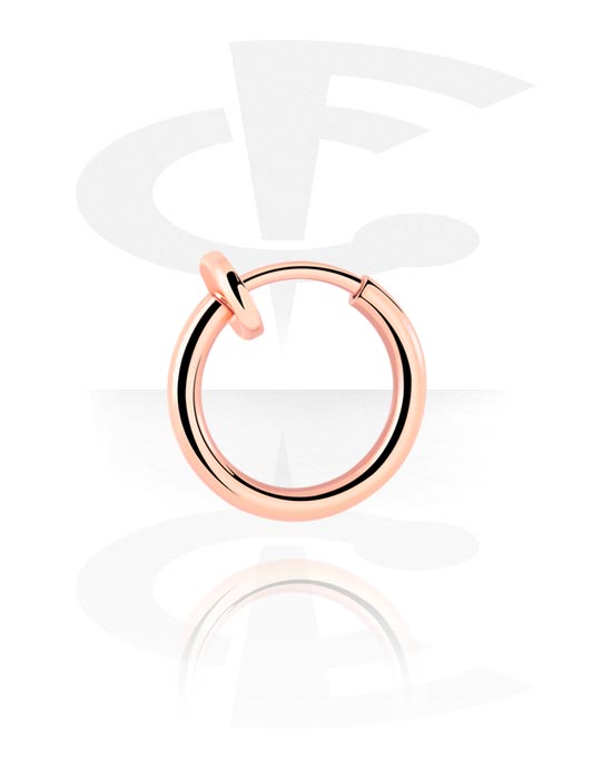 Fake Piercings, Fake Piercing Ring, Rosé-Vergoldetes Messing