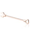 Barbells, Industrial Barbell, Rose Gold Plated Surgical Steel 316L, Rose Gold Plated Brass