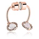 Fejkpiercingar, Magnetic Fake Septum med attachments, Roséförgyllt kirurgiskt stål 316L ,  Roséförgylld mässing