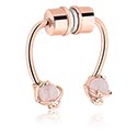 Fejkpiercingar, Magnetic Fake Septum med attachments, Roséförgyllt kirurgiskt stål 316L ,  Roséförgylld mässing