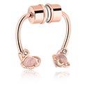 Fejkpiercingar, Magnetic Fake Septum med attachments, Roséförgyllt kirurgiskt stål 316L ,  Roséförgylld mässing
