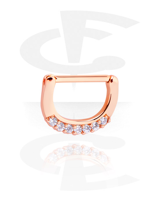 Nipple Piercings, Nipple Clicker, Rose Gold Plated Surgical Steel 316L