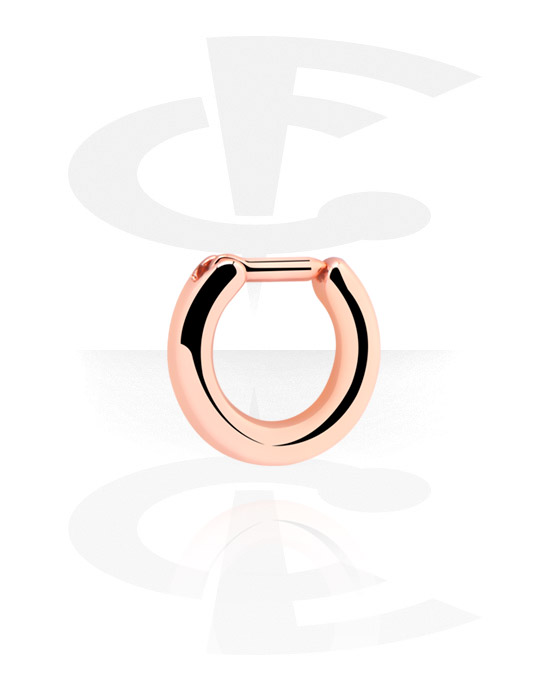 Nose Jewellery & Septums, Septum clicker (surgical steel, rose gold, shiny finish), Rose Gold Plated Surgical Steel 316L