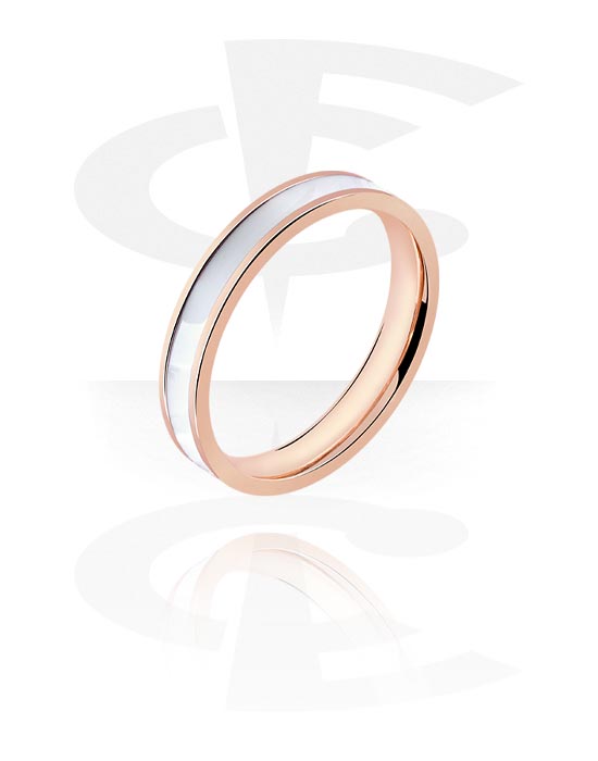 Prsteny, Kroužek, Chirurgická ocel 316L pozlacená růžovým zlatem