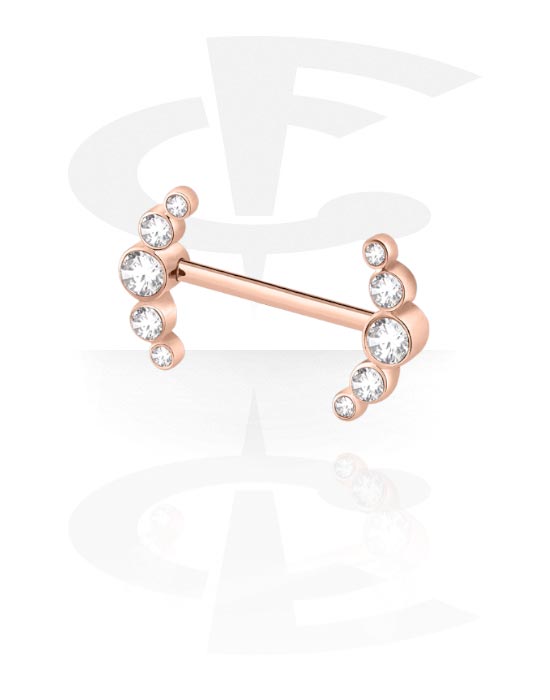 Nipple Barbell (Rose Gold Plated Surgical Steel 316L/Rose Gold Plated