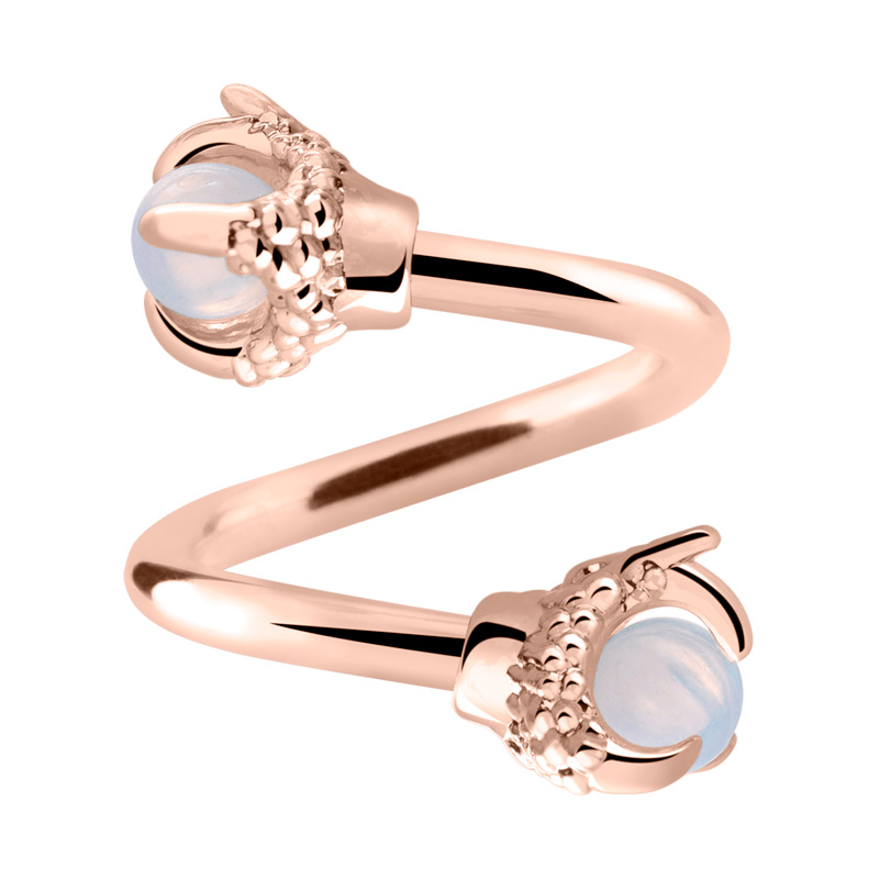 Spirale Acier chirurgical 316L / Plaqué or rose/Laiton plaqué or rose Spirales