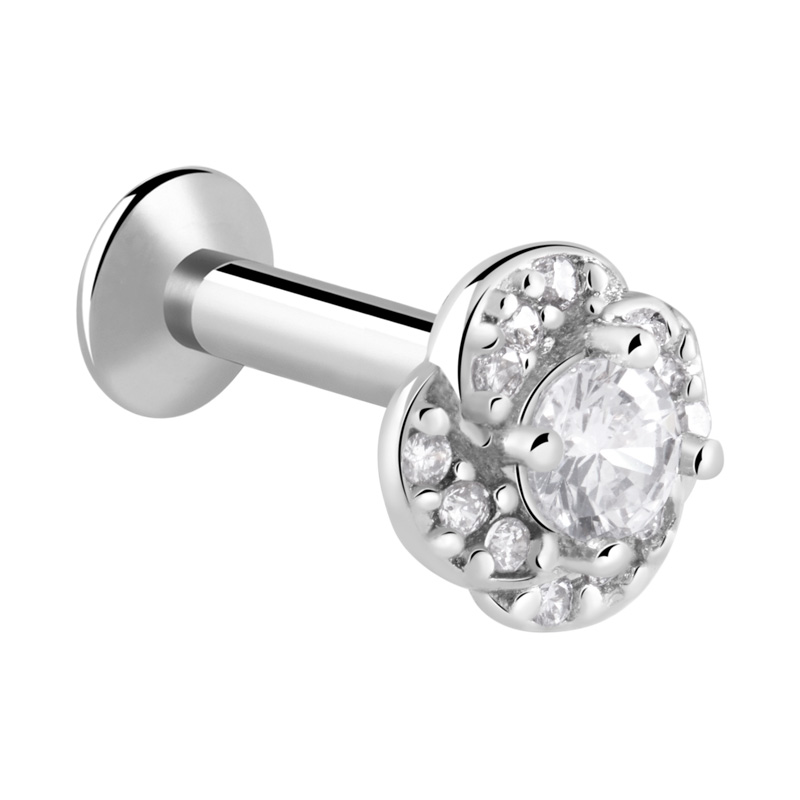 Labret à filetage interne Acier chirurgical 316L / Laiton plaqué Labrets