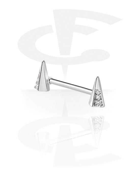 Nipple Piercings, Nipple Barbell, Surgical Steel 316L, Plated Brass