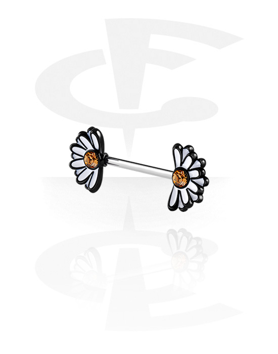 6 Paires Piercing Téton 14G Acier Chirurgical CZ Coeur - Barbell Mamelon Hypoallergénique