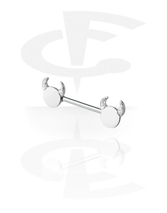 2 Stück Brustwarzenringe Zungenringe Edelstahl 14g Gerade
