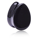 Alagutak és dugók, Tear-shaped double flared plug (stone) val vel csillám, Kék homokkő
