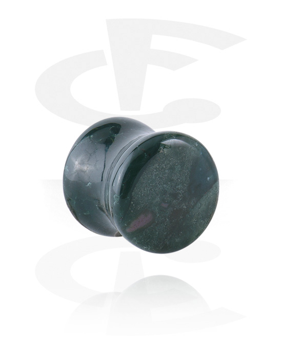 Tunnels & Plugs, Plug double flared (pierre), Agate mousse