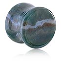 Alagutak és dugók, Double flared plug (stone), Moss Agate
