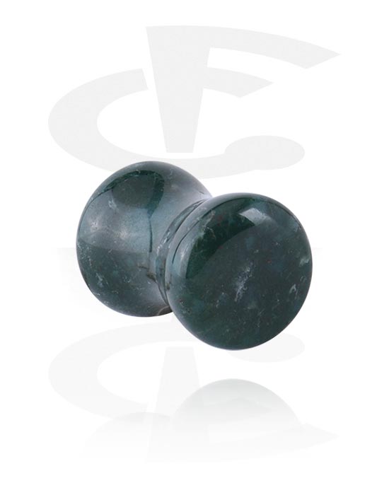 Tunnel & Plugs, Double Flared Plug (Stein), Moss Agate