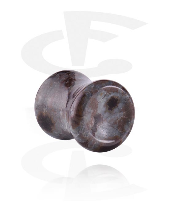 Tunnlar & Pluggar, Double flared plug (stone) med concave front, Sten
