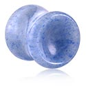 Alagutak és dugók, Double flared plug (stone) val vel concave front, Blue Aventurine