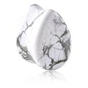 Alagutak és dugók, Tear-shaped double flared plug (stone), Fehér Howlite
