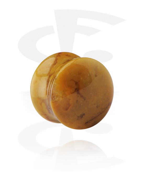 Tunnels & Plugs, Double flared plug (stone), Natural Crazylace Agate