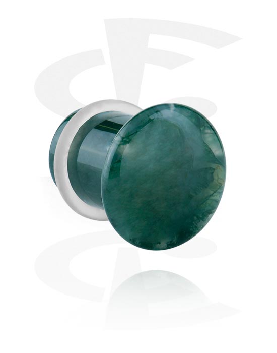 Alagutak és dugók, Single flared plug (stone) val vel O-gyűrű, Indian Agate