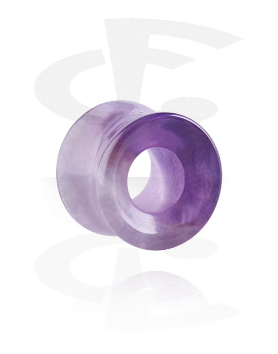 Tunnel & Plugs, Double Flared Tunnel (Stein), Amethyst