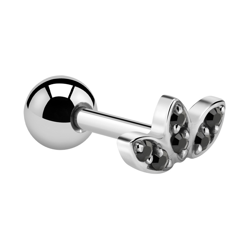 Piercing tragus avec pierres en cristal Titane ASTM F136 Helix & Tragus