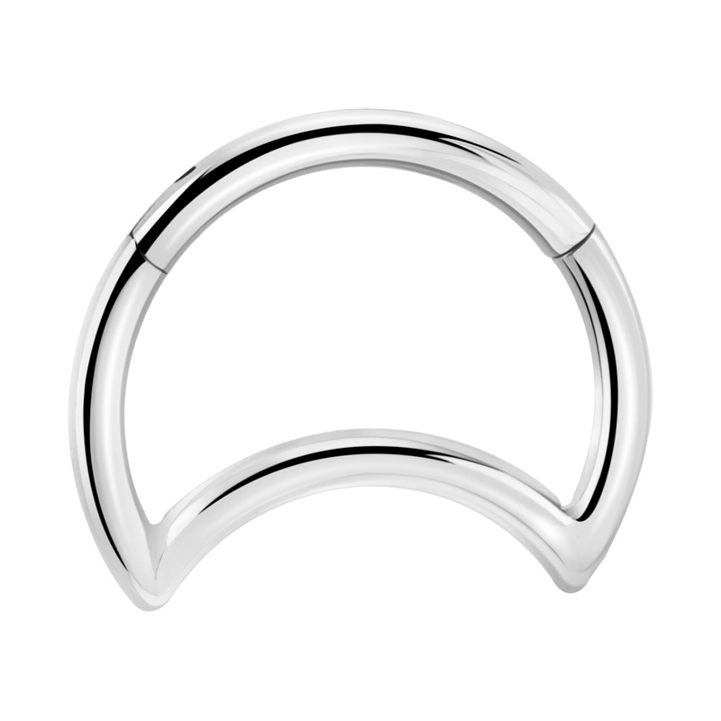 Piercing clicker (titane, argent, finition brillante) Titane ASTM F136 Anneaux