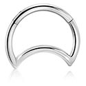 Anneaux, Piercing clicker (titane, argent, finition brillante), Titane ASTM F136