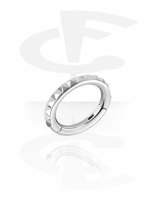 Piercing Ringe, Piercing-clicker (titan, sølv, blank finish), Titanium
