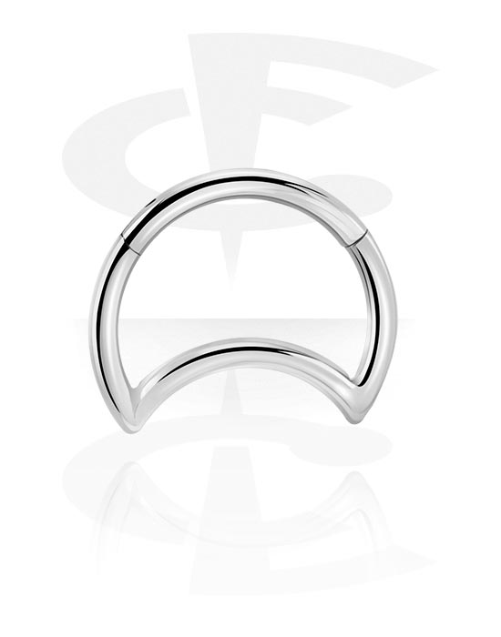 Piercing ad anello, Piercing clicker (titanio, argento, finitura lucida), Titanio