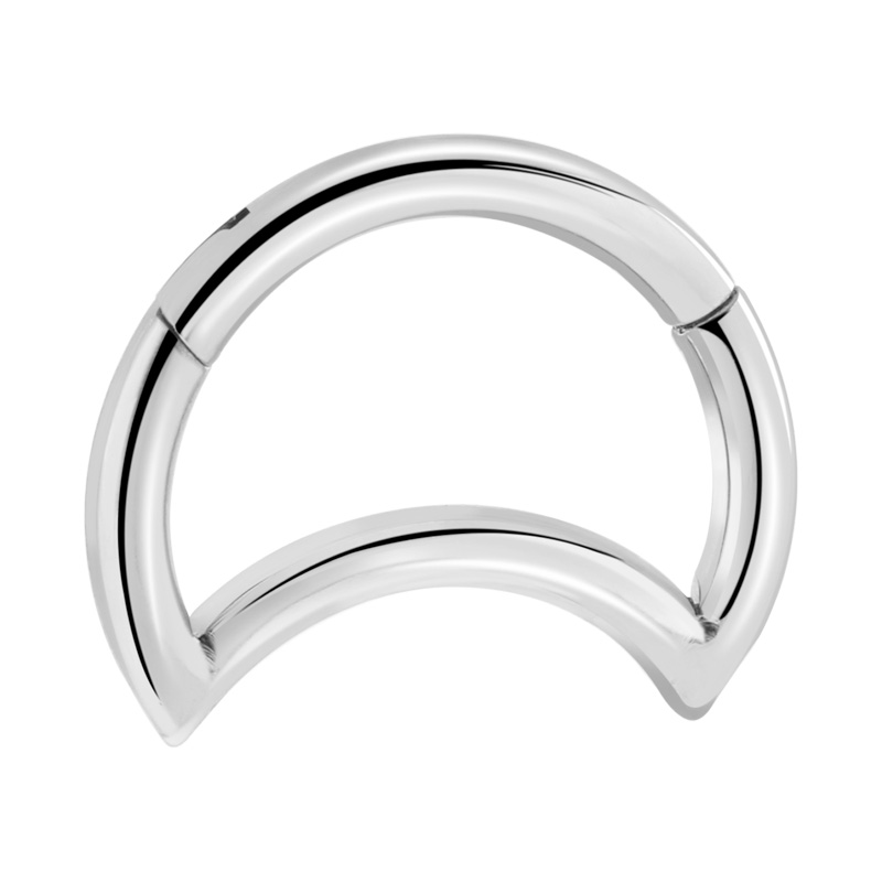 Piercing clicker (titane, argent, finition brillante) Titane ASTM F136 Anneaux