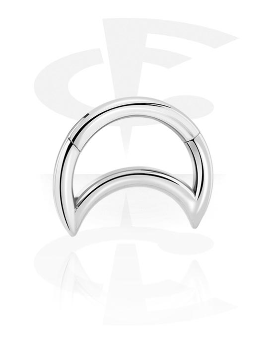 Piercinggyűrűk, Piercing kattintó (titán, ezüst, fényes felület), Titán