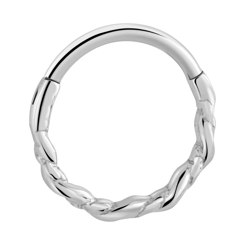 Piercing clicker (titane, argent, finition brillante) Titane ASTM F136 Anneaux