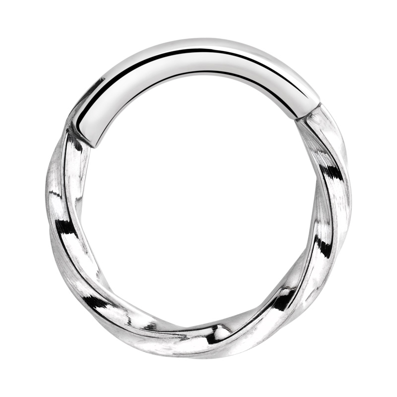 Piercing clicker (titane, argent, finition brillante) Titane ASTM F136 Anneaux