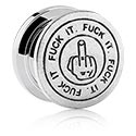 Alagutak és dugók, Screw-on tunnel (surgical steel, silver) val vel middle finger és 