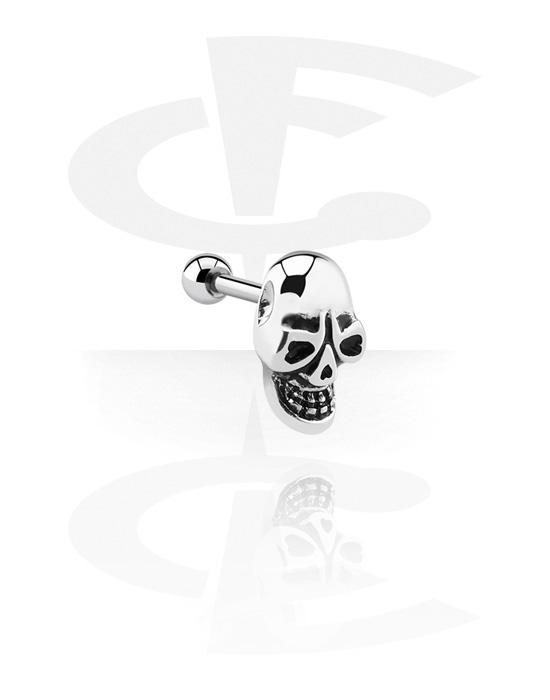 Helix & Tragus, Tragus piercing val vel koponya kiegészítő, Sebészeti acél, 316L