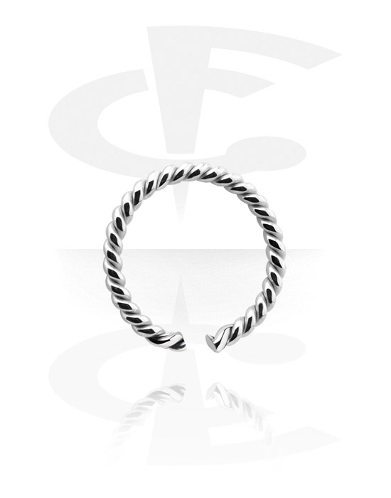 Piercingringar, Continuous ring (surgical steel, silver, shiny finish)