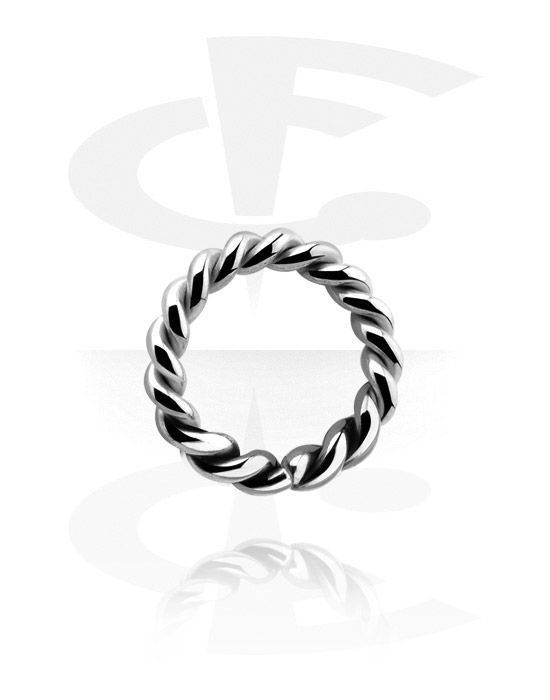 Piercing Rings, Continuous ring (surgical steel, silver, shiny finish)