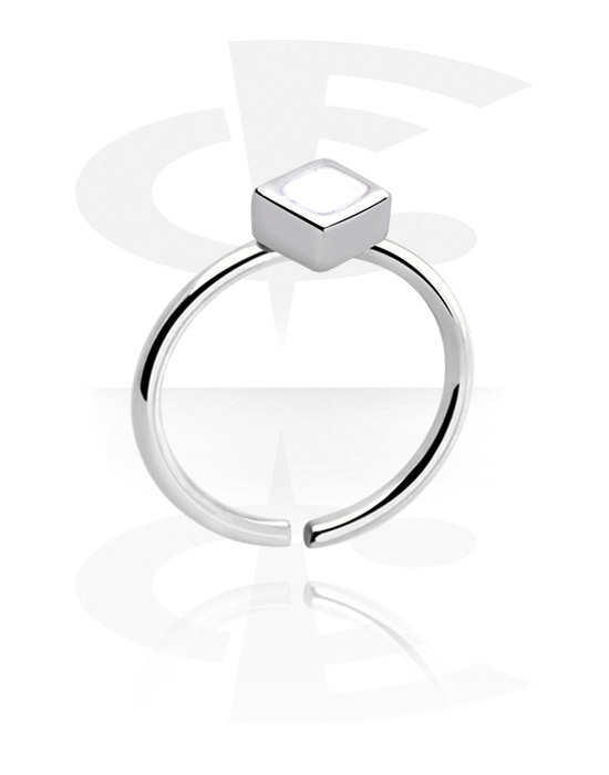 Alke za piercing, Neprekidni prsten (kirurški čelik, srebrna, sjajna završna obrada), Kirurški čelik 316L