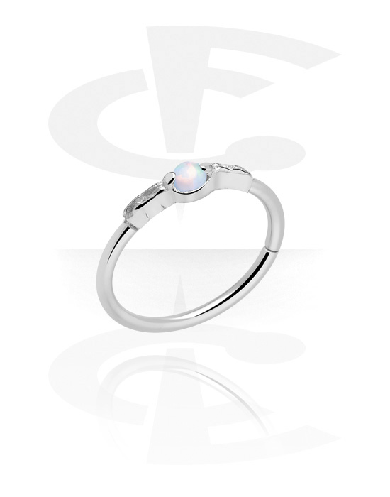 Piercing ad anello, Continuos ring (acciaio chirurgico, argento, finitura lucida), Acciaio chirurgico 316L