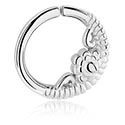 Anéis piercing, Continuous ring (aço cirúrgico, prata, acabamento brilhante), Aço cirúrgico 316L