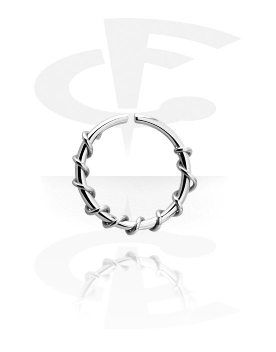Piercingové kroužky, Spojitý kroužek (chirurgická ocel, stříbrná, lesklý povrch), Chirurgická ocel 316L