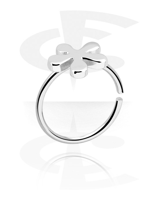 Piercing ad anello, Continuos ring (acciaio chirurgico, argento, finitura lucida), Acciaio chirurgico 316L
