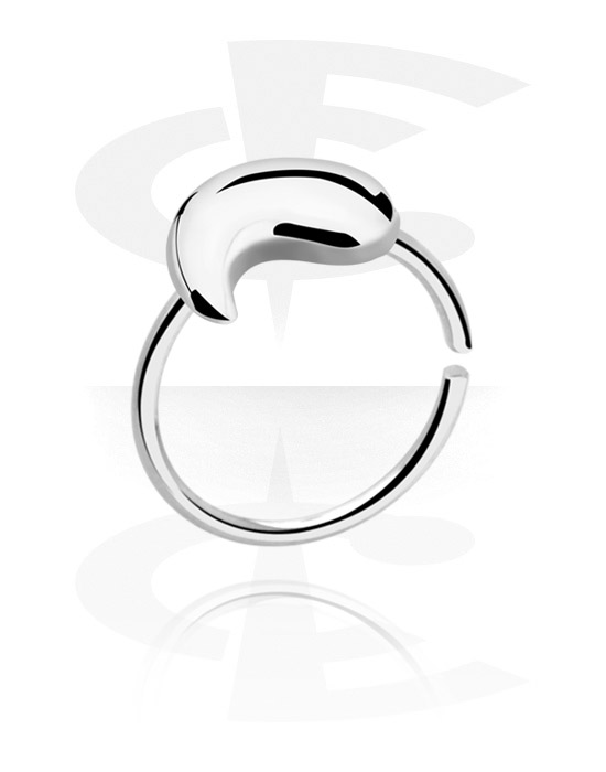 Piercing Ringe, Evighedsring (kirurgisk stål, sølv, blank finish), Kirurgisk stål 316L
