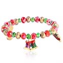 Bracelets, Bracelet tendance avec motif de noël, Élastique, Perles