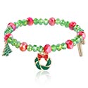 Bracelets, Bracelet tendance avec motif de noël, Élastique, Perles