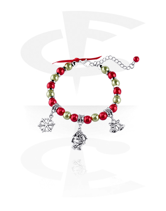 Bracelets, Fashion Bracelet with Christmas design, Surgical Steel 316L, Beads