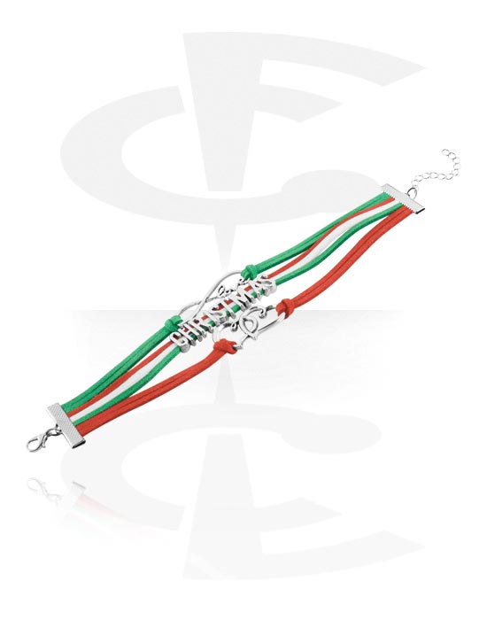 Armbänder, Modisches Armband mit Weihnachts-Design, Stoff, Chirurgenstahl 316L
